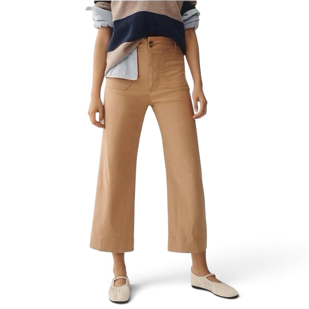 Maeve The Colette Wide Leg Cropped Pants Womens 30 (Fits as 28) Magic Fabric?